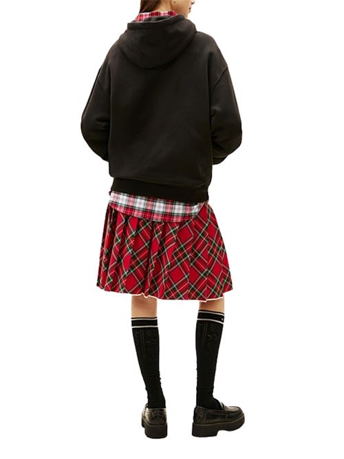 Felpa nera con cappuccio Tommy Girl Tommy Jeans | DN0DN00099BDS